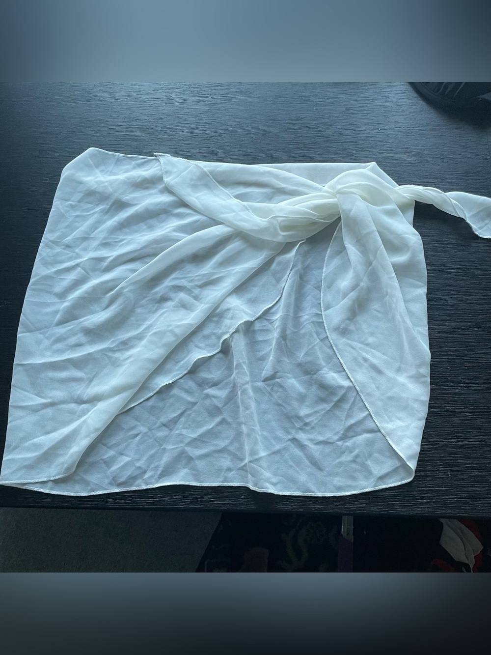 Sheer white beach sarong - easy tie